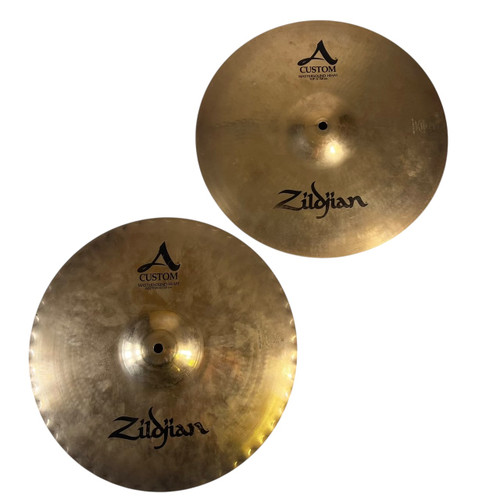 Vist Large View of Product Image Which is Used Zildjian 15-Inch A Custom Mastersound Hi-Hat Cymbals