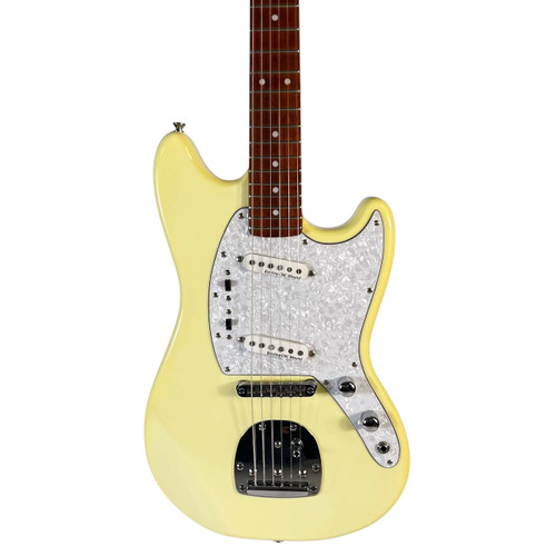 Vist Large View of Product Image Which is Used IYV Mustang Style Offset Double Cutaway Electric Guitar - Yellow 