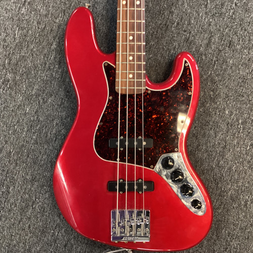Vist Large View of Product Image Which is Used Fender DELUXE ACTIVE JAZZ BASS MIM J Type Bass Guitar Red 4-String