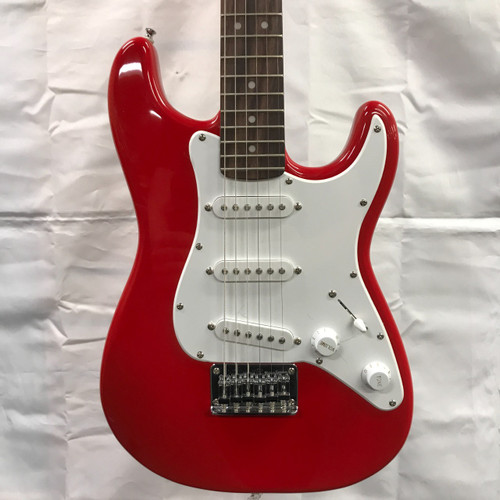 Vist Large View of Product Image Which is Used Squier MINI STRATOCASTER S Type Electric Guitar Red 6-String