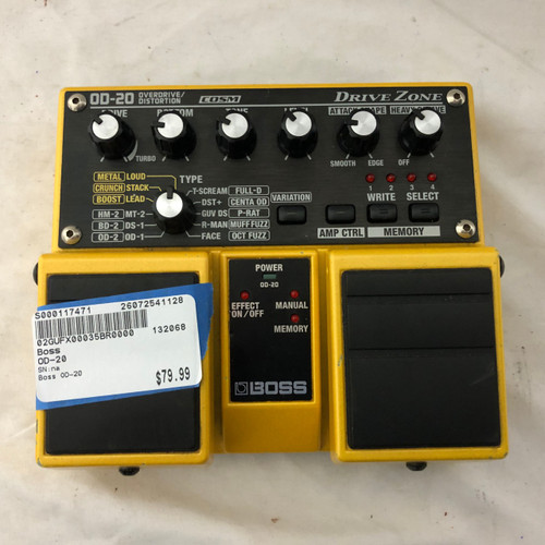 Vist Large View of Product Image Which is Used Boss OD-20 Overdrive Pedal