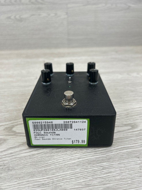 Vist Large View of Product Image Which is Used Fowl Sounds Chronic Titan Fuzz Pedal