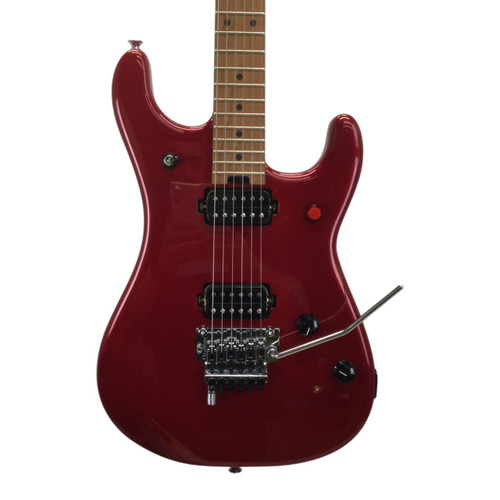 Vist Large View of Product Image Which is Used Evh 5150 Deluxe Baked Maple Double Cut Electric Guitar Red 6-String
