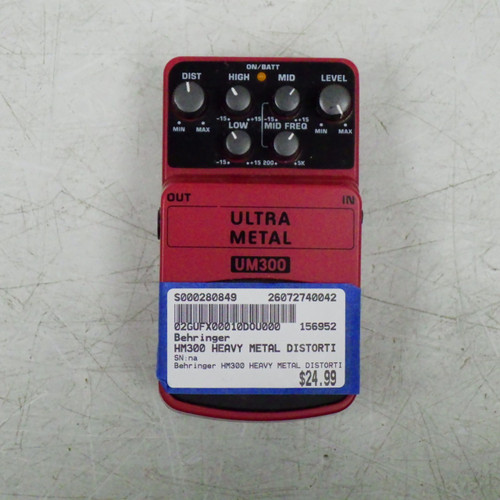 Vist Large View of Product Image Which is Used Behringer HM300 heavy Metal Distortion Pedal  