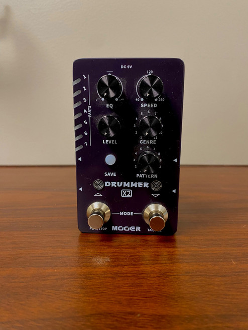Vist Large View of Product Image Which is Used Mooer DRUMMER X2 STEREO DRUM MACHINE PEDAL Guitar Effects Pedal