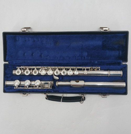 Vist Large View of Product Image Which is Used Yamaha YFL-385 OPEN HOLE SILVER Silver Head Flute