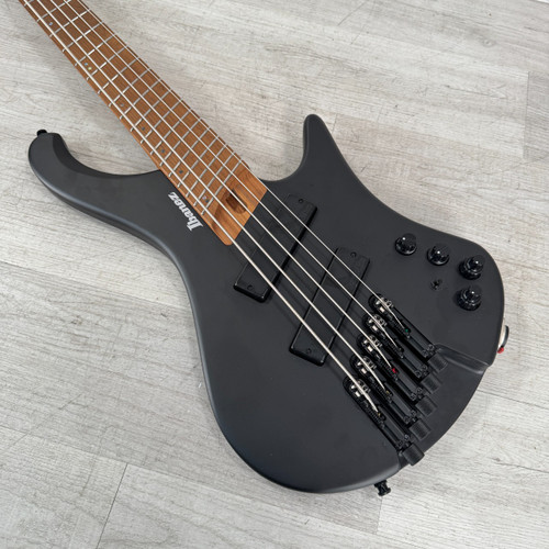 Vist Large View of Product Image Which is Used Ibanez Bass Workshop EHB1005MS Bass Guitar - Black Flat - 5-string - Gig Bag Included