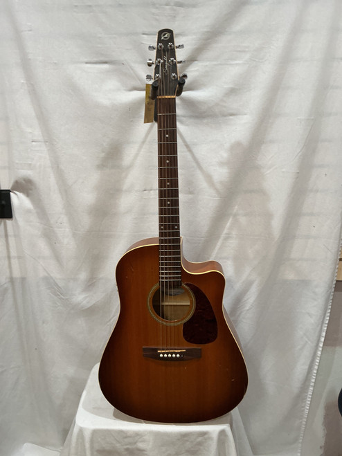 Vist Large View of Product Image Which is Used Seagull ENTOURAGE RUSIC CW QI Solid Top Acoustic Guitar Tobacco Sunburst