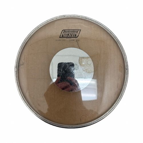 Vist Large View of Product Image Which is Used Ludwig 10 INCH ROCKERS SILVER DOT CLEAR TOM HEA Tom Drum Head