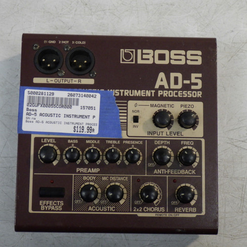 Vist Large View of Product Image Which is Used Boss AD-5 acoustic Instrument Processor Amp Modeling Pedal