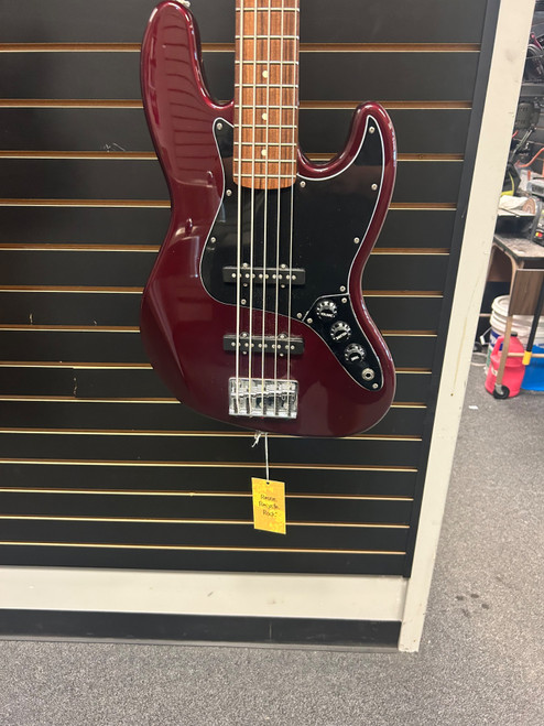 Vist Large View of Product Image Which is Used Fender STD JAZZ BASS V MIM J Type Bass Guitar Red 5-String