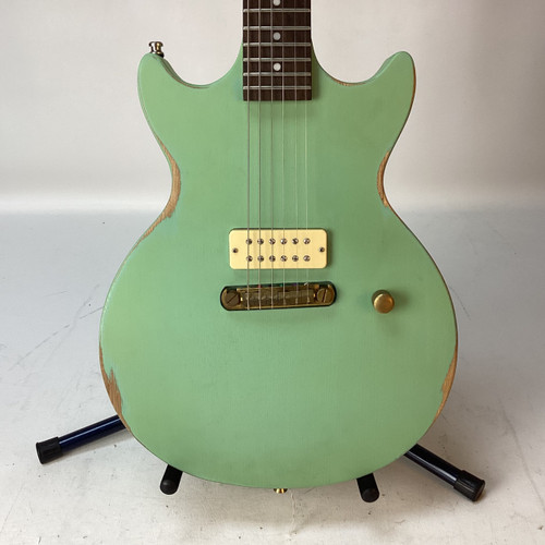 Vist Large View of Product Image Which is Used SLICK DC Double Cut Electric Guitar Green 6-String