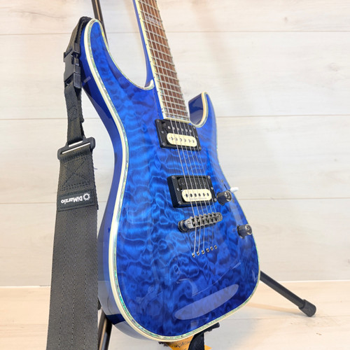 Vist Large View of Product Image Which is Used LTD LTD MH-1000 DELUXE Super S Electric Guitar Blue 6-String