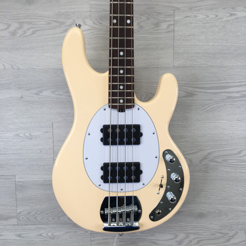 Vist Large View of Product Image Which is Used Sterling by Ernie Ball STINGRAY RAY4HH Bass Guitar White 4-String