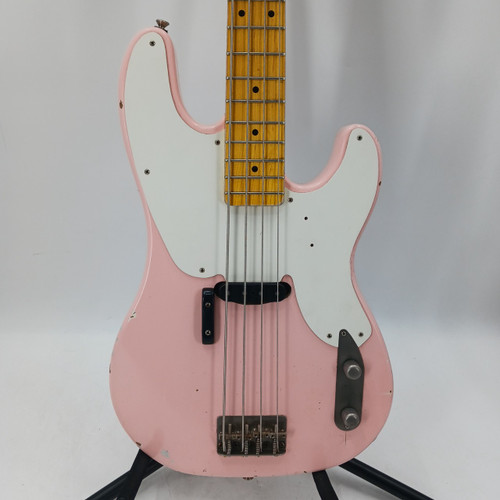 Vist Large View of Product Image Which is Used Nash PB-55 WITH SD 51 P BASS PU Bass Guitar Pink 4-String