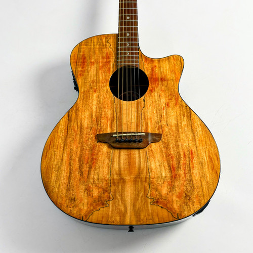 Vist Large View of Product Image Which is Used Luna Gypsy Exotic Spalt Acoustic Guitar Wood