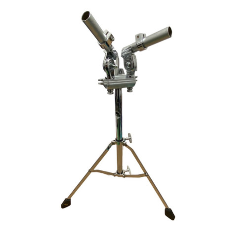Vist Large View of Product Image Which is New Old Stock Ludwig DUAL TOM MOUNT STAND (Black and White Label) Drum Hardware