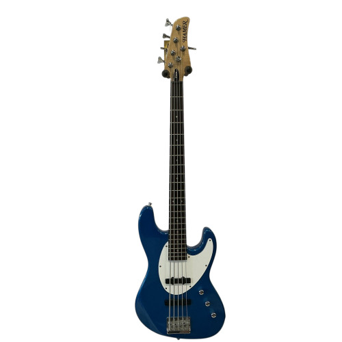 Vist Large View of Product Image Which is Used Hamer CRUISE 5 Bass Guitar Blue 5-String