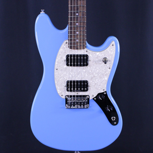 Vist Large View of Product Image Which is Used Squier MUSTANG HH W/ UPGRADES Offset Double Cutaway Electric Guitar Blue 6-String