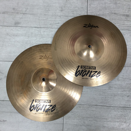 Vist Large View of Product Image Which is Used Zildjian Scimitar Bronze 14" Hi Hat Cymbals