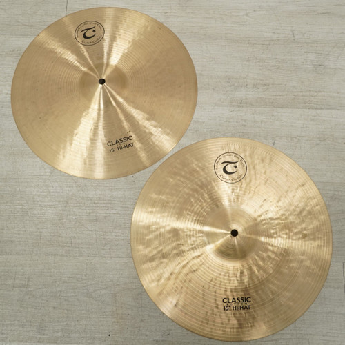 Vist Large View of Product Image Which is Used Turkish Classic Hi Hat Cymbals 15 - Inch