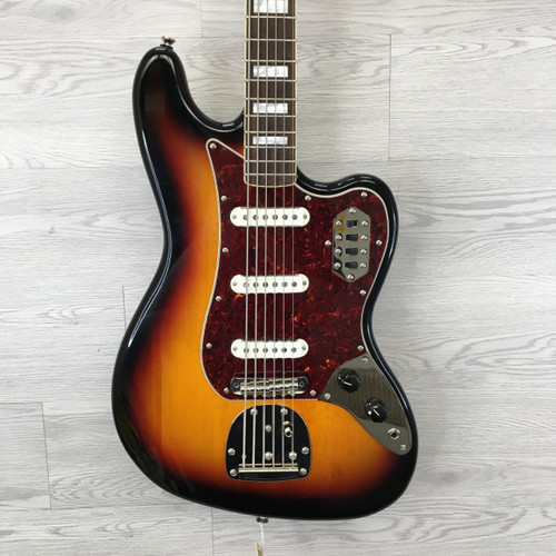 Vist Large View of Product Image Which is Used Squier CLASSIC VIBE BASS VI Electric Guitar Sunburst 6-String