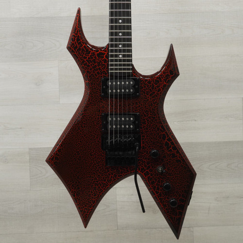 Vist Large View of Product Image Which is Used Bc Rich Stanger Things Eddies Nj Warlock  Electric Guitar Red  