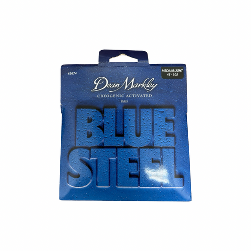 Vist Large View of Product Image Which is New DEAN MARKLEY 2674 BLUE STEEL BASS MEDIUM LIGHT (45-105)