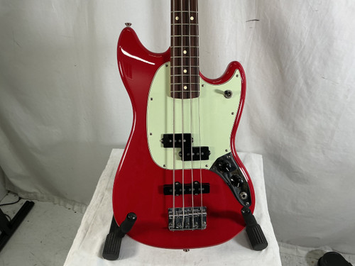 Vist Large View of Product Image Which is Used Fender PLAYER MUSTANG BASS PJ Bass Guitar Red 4-String