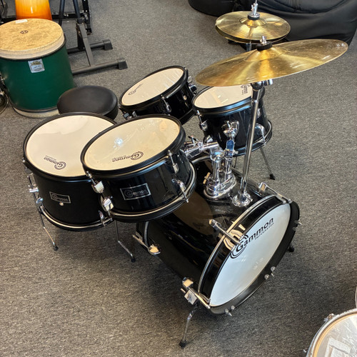 Vist Large View of Product Image Which is Used Gammon 5 PC JR DRUM KIT Drum Shells and Hardware Black