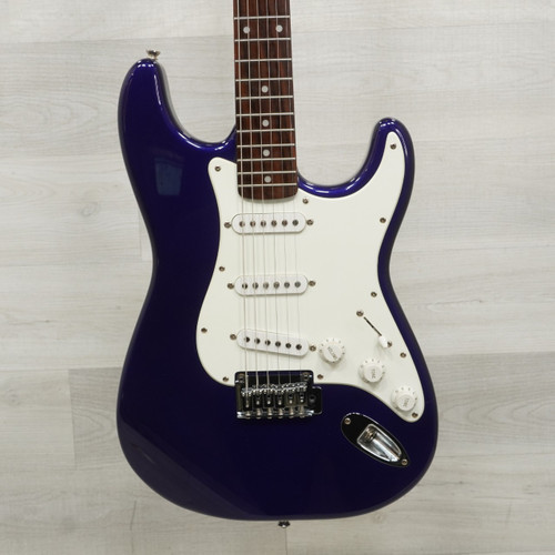 Vist Large View of Product Image Which is Used Squier Affinity Strat Electric Guitar Blue