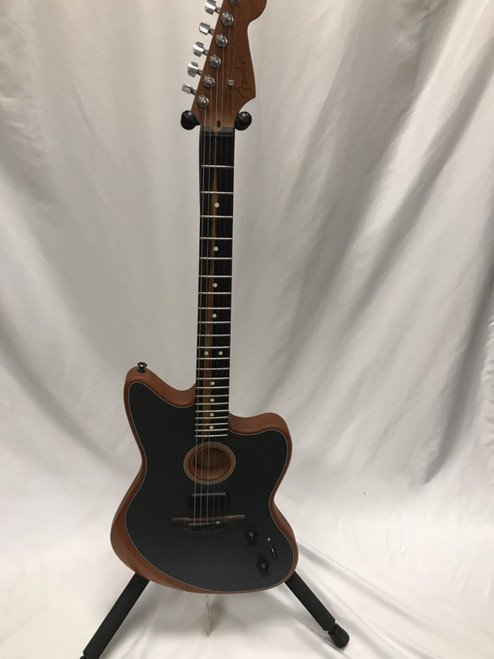 Vist Large View of Product Image Which is Used Fender USA ACOUSTISONIC JAZZMASTER BODY Laminate Top Acoustic Guitar Silver/Gray