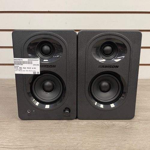 Vist Large View of Product Image Which is Used Samson MEDIA ONE M30 PAIR W/AC Powered Studio Monitor