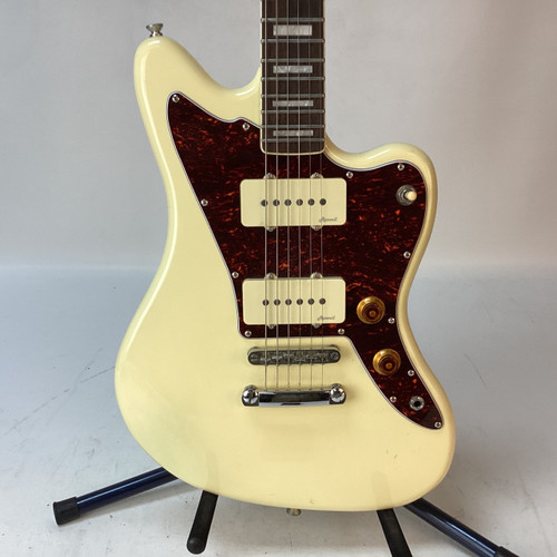 Vist Large View of Product Image Which is Used Harley Benton JA60 Offset Double Cutaway Electric Guitar Yellow 6-String