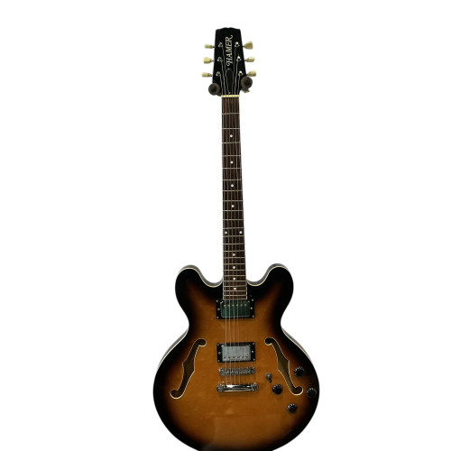 Vist Large View of Product Image Which is Used Hamer ECHOTONE Semi-Hollow Electric Guitar Tobacco Sunburst 6-String