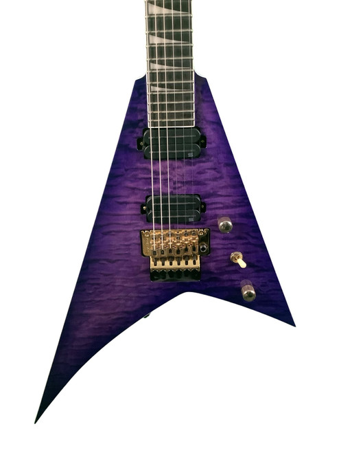 Vist Large View of Product Image Which is Used Jackson RR24Q Pointy Electric Guitar Purple 6-String