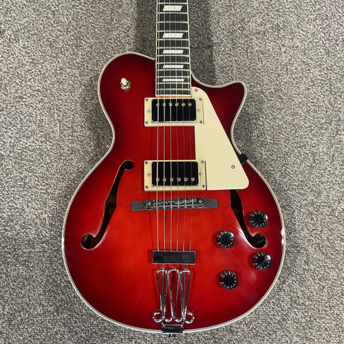 Vist Large View of Product Image Which is Used JOHNSON JH-100 DELTA ROSE Hollow Electric Guitar
