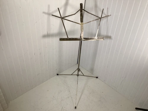 Vist Large View of Product Image Which is Used Belmonte FOLDING CHROME MUSIC STAND Band Instrument Stand
