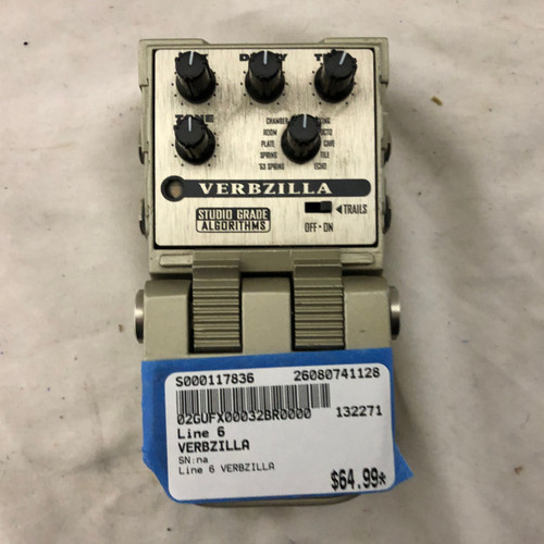 Vist Large View of Product Image Which is Used Line 6 VERBZILLA Reverb Pedal
