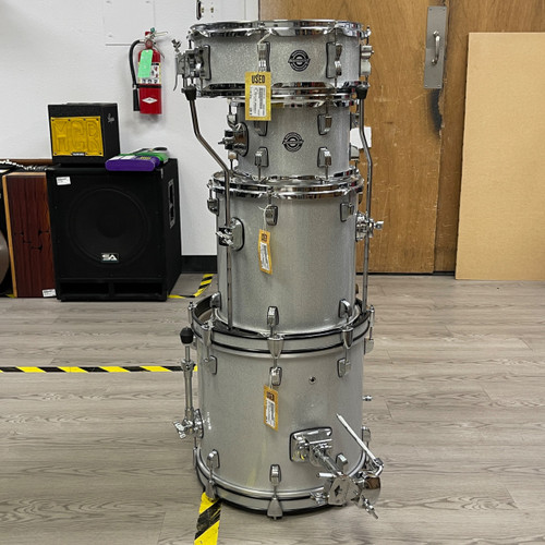 Vist Large View of Product Image Which is Used Ludwig 4PC QUESTLOVE BREAKBEATS Drum Shell Kit Silver/Gray