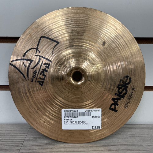 Vist Large View of Product Image Which is Used Paiste 8IN ALPHA SPLASH Splash Cymbal 8"