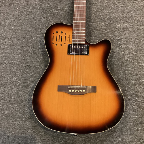Vist Large View of Product Image Which is Used Godin A6 ULTRA T Type Electric Guitar Cherry Sunburst 6-String