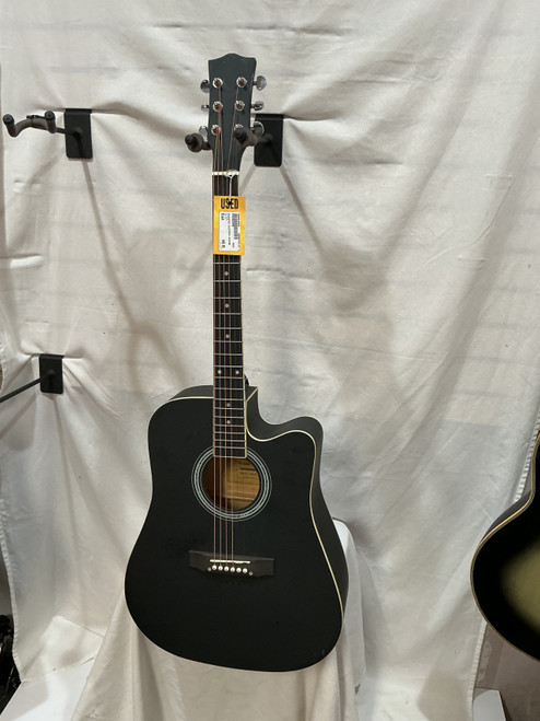 Vist Large View of Product Image Which is Used ACOUSTIC ELECTRIC GUITAR Laminate Top Acoustic Guitar Black