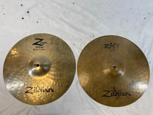 Vist Large View of Product Image Which is Used Zildjian 14 IN. MASTER TOP Z CUSTOM BOTTOM Hi Hat Cymbals