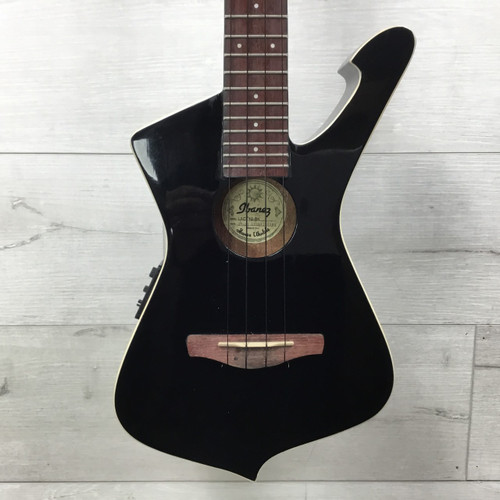 Vist Large View of Product Image Which is Used Ibanez UICT10-BK Iceman Acoustic/Electric Ukulele Black