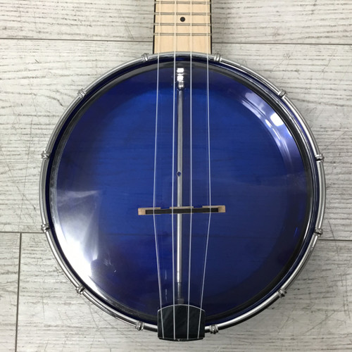 Vist Large View of Product Image Which is Used Gold Tone Little Gem Banjolele Blue