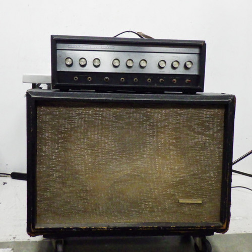 Vist Large View of Product Image Which is Used Silvertone Vintage Six Speaker Cab W/ 1485 Head Vintage Guitar Speaker Cabinet