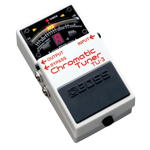 New Boss TU-3 Chromatic Tuner Pedal Vist Large View of Product Image Which is New Boss TU-3 Chromatic Tuner Pedal