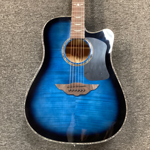 Vist Large View of Product Image Which is Used Urban RIPCORD ACOUSTIC Laminate Top Acoustic Guitar Blue