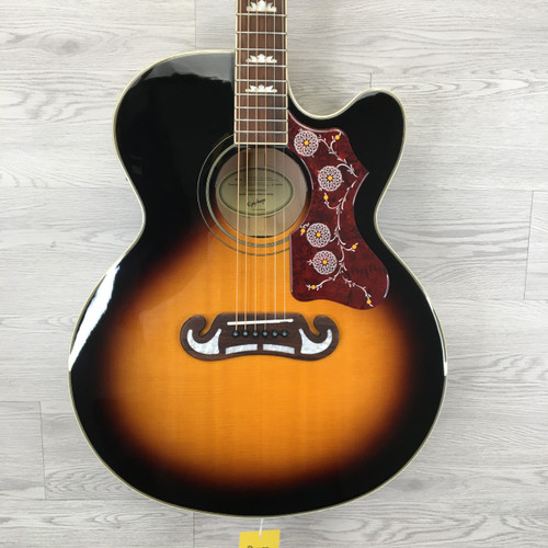 Vist Large View of Product Image Which is Used Epiphone J-200EC STUDIO Solid Top Acoustic Guitar Sunburst